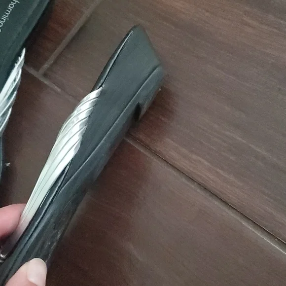 Charming Charlie Black and Silver Sandals - Picture 5 of 5